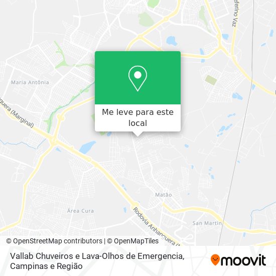 Vallab Chuveiros e Lava-Olhos de Emergencia mapa