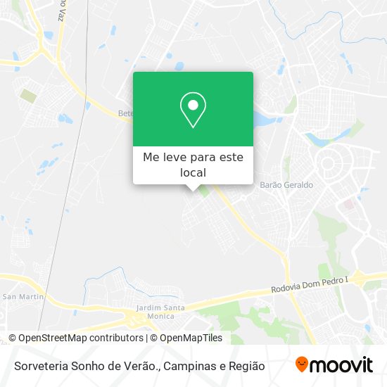Sorveteria Sonho de Verão. mapa