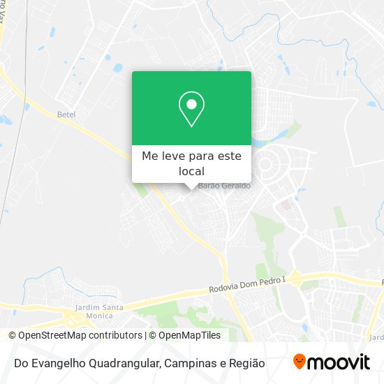 Do Evangelho Quadrangular mapa