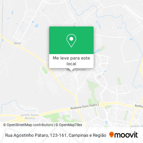 Rua Agostinho Pátaro, 123-161 mapa