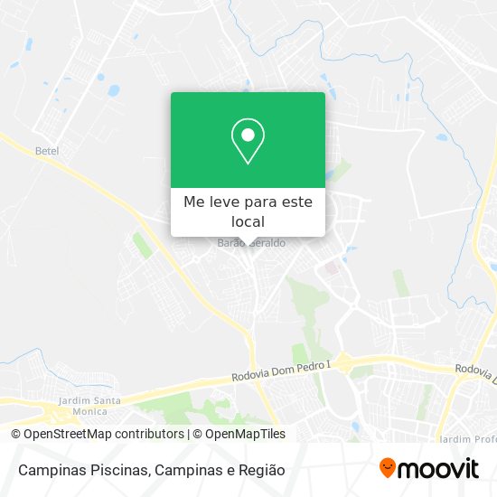 Campinas Piscinas mapa