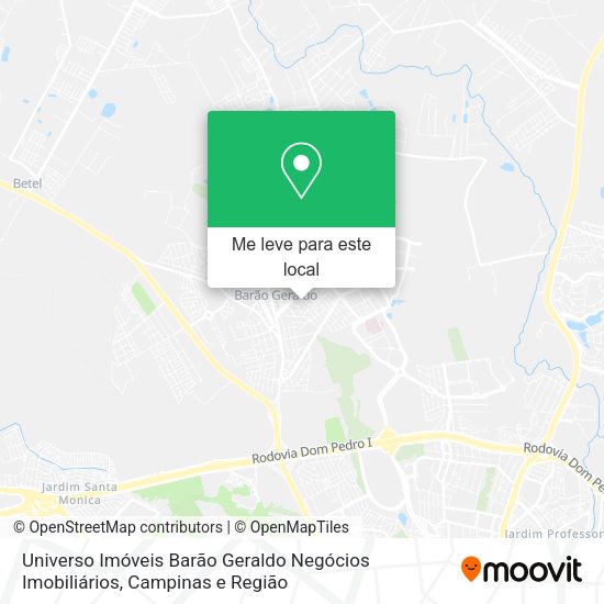 Universo Imóveis Barão Geraldo Negócios Imobiliários mapa
