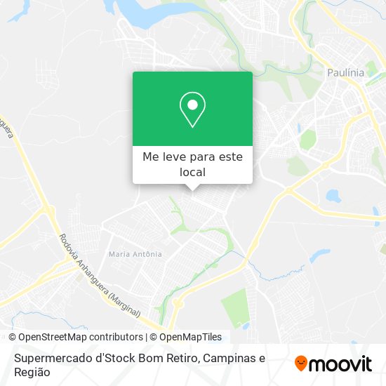 Supermercado d'Stock Bom Retiro mapa