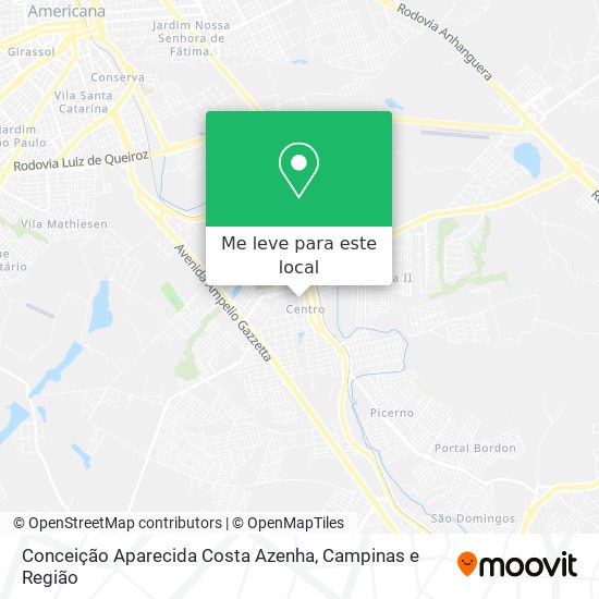 Conceição Aparecida Costa Azenha mapa