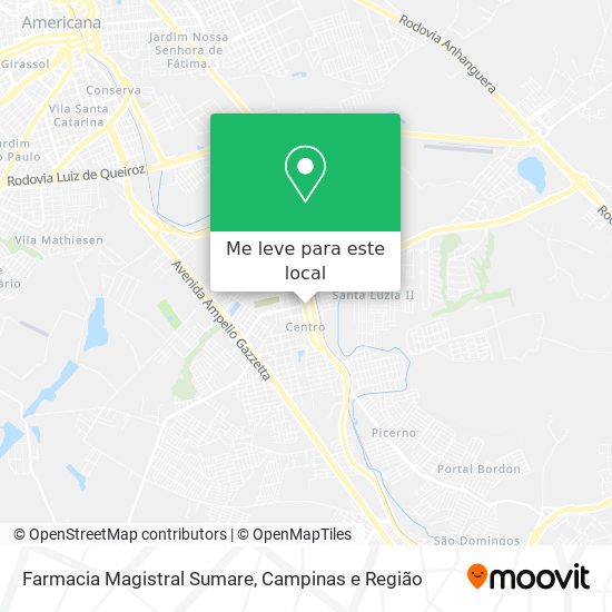 Farmacia Magistral Sumare mapa