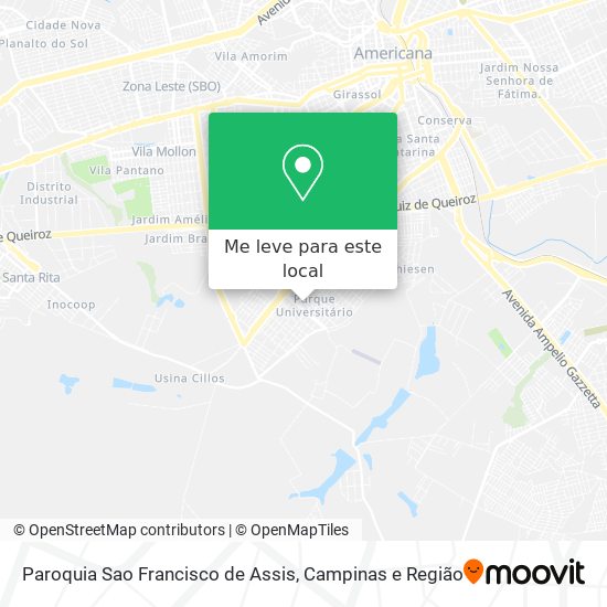 Paroquia Sao Francisco de Assis mapa