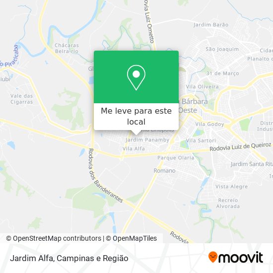 Jardim Alfa mapa