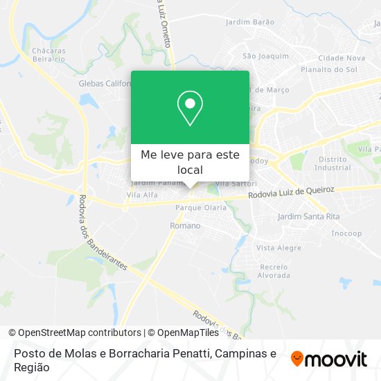 Posto de Molas e Borracharia Penatti mapa