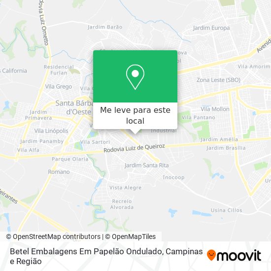 Betel Embalagens Em Papelão Ondulado mapa