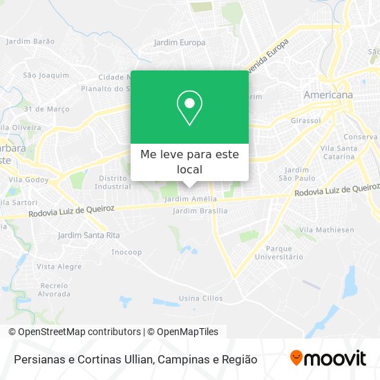 Persianas e Cortinas Ullian mapa