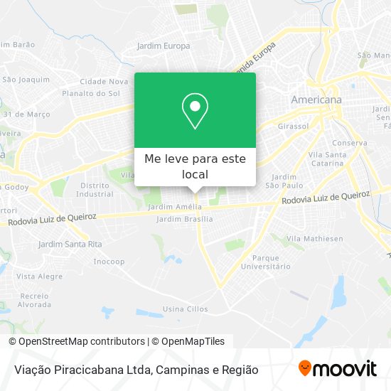 Viação Piracicabana Ltda mapa