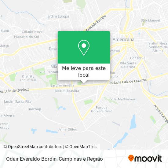 Odair Everaldo Bordin mapa