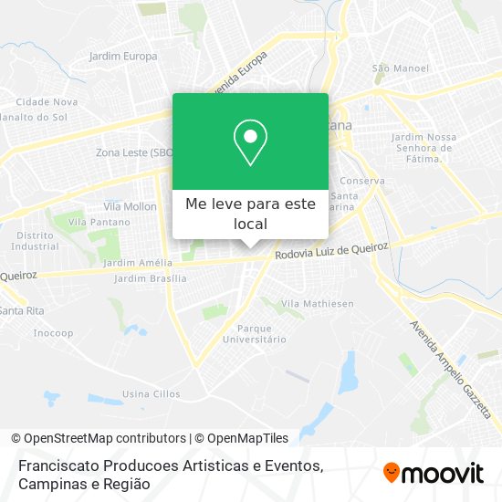 Franciscato Producoes Artisticas e Eventos mapa