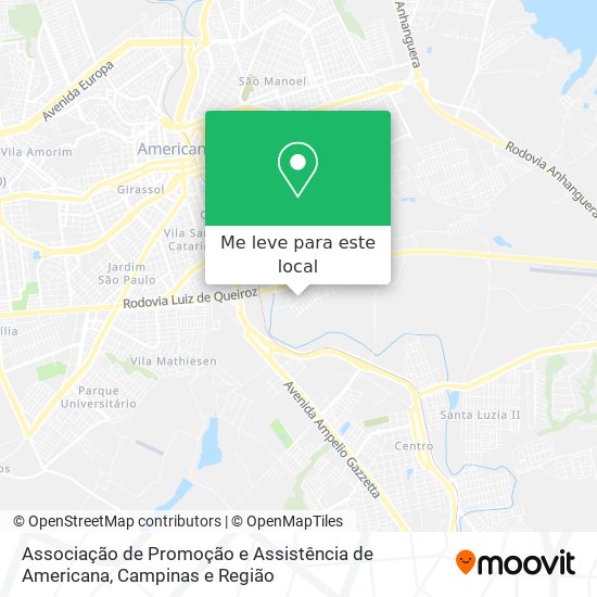 Associação de Promoção e Assistência de Americana mapa