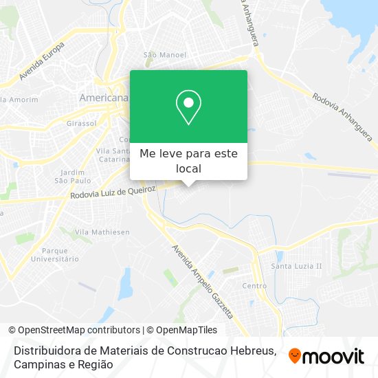 Distribuidora de Materiais de Construcao Hebreus mapa