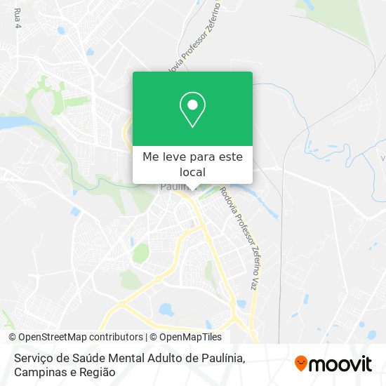 Serviço de Saúde Mental Adulto de Paulínia mapa