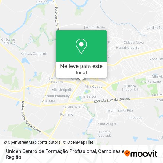 Unicen Centro de Formação Profissional mapa