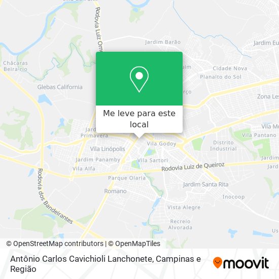 Antônio Carlos Cavichioli Lanchonete mapa