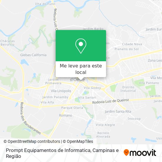 Prompt Equipamentos de Informatica mapa