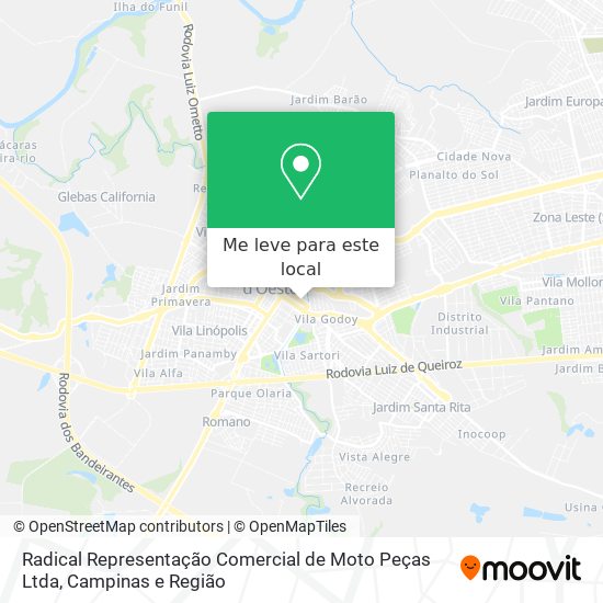 Radical Representação Comercial de Moto Peças Ltda mapa
