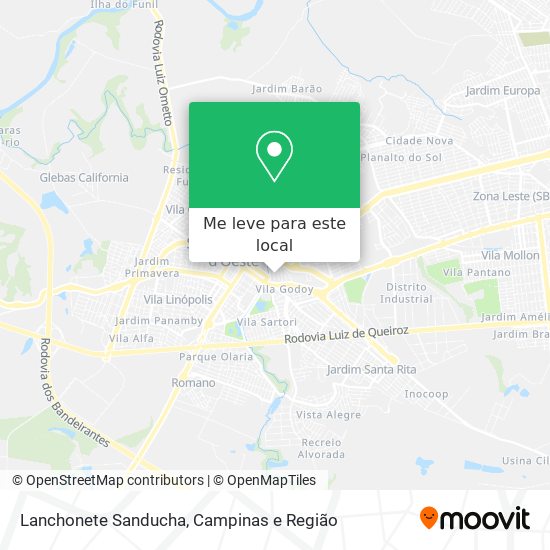Lanchonete Sanducha mapa