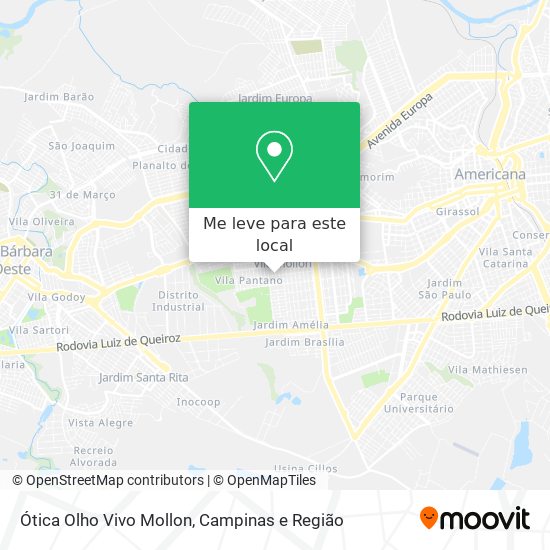 Ótica Olho Vivo Mollon mapa