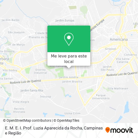 E. M. E. I. Prof. Luzia Aparecida da Rocha mapa