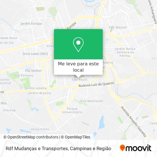 Rdf Mudanças e Transportes mapa