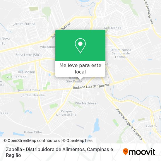 Zapella - Distribuidora de Alimentos mapa