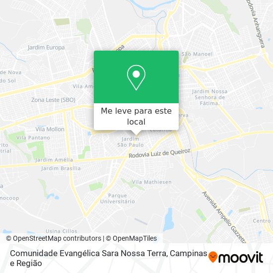 Comunidade Evangélica Sara Nossa Terra mapa