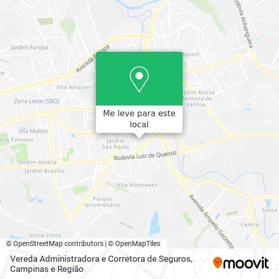 Vereda Administradora e Corretora de Seguros mapa