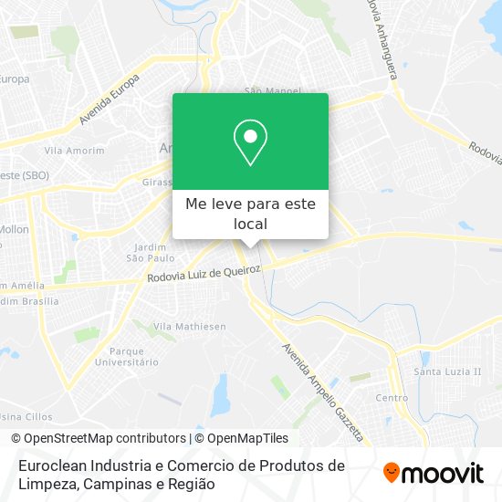 Euroclean Industria e Comercio de Produtos de Limpeza mapa