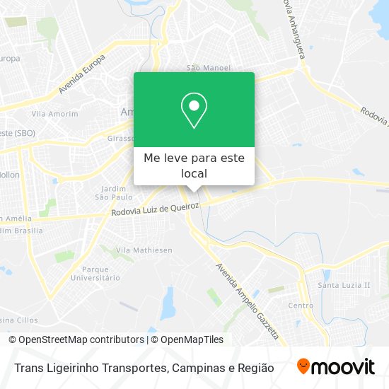 Trans Ligeirinho Transportes mapa