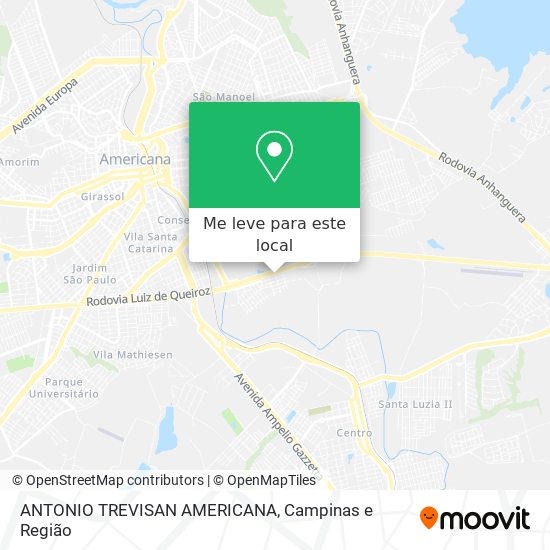 ANTONIO TREVISAN AMERICANA mapa