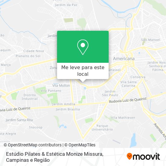 Estúdio Pilates & Estética Monize Missura mapa