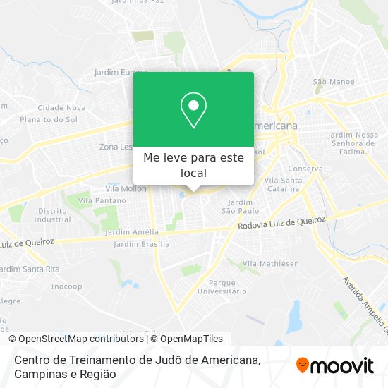 Centro de Treinamento de Judô de Americana mapa