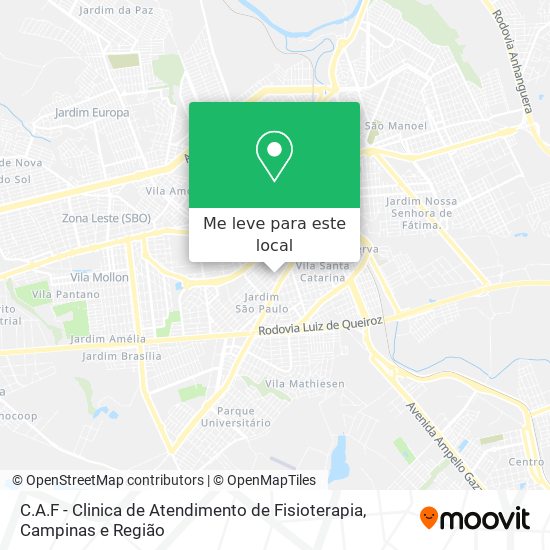 C.A.F - Clinica de Atendimento de Fisioterapia mapa