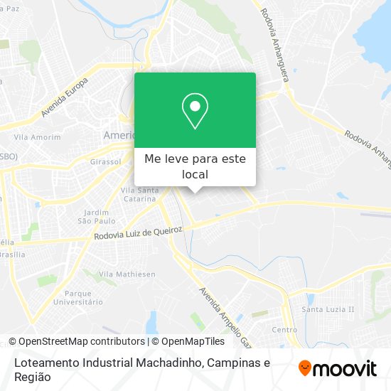 Loteamento Industrial Machadinho mapa