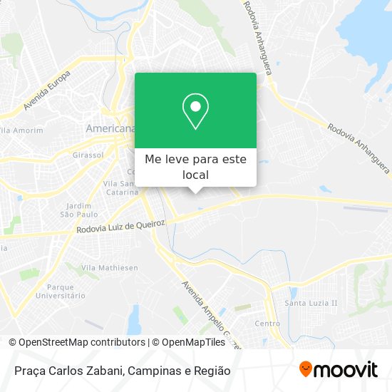 Praça Carlos Zabani mapa
