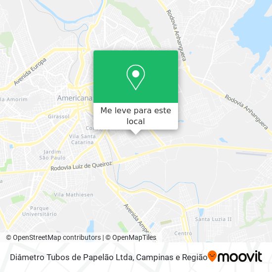 Diâmetro Tubos de Papelão Ltda mapa