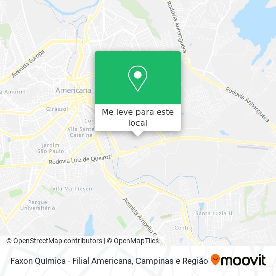 Faxon Química - Filial Americana mapa