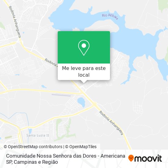 Comunidade Nossa Senhora das Dores - Americana SP mapa