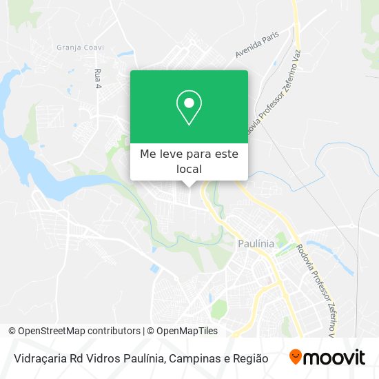 Vidraçaria Rd Vidros Paulínia mapa