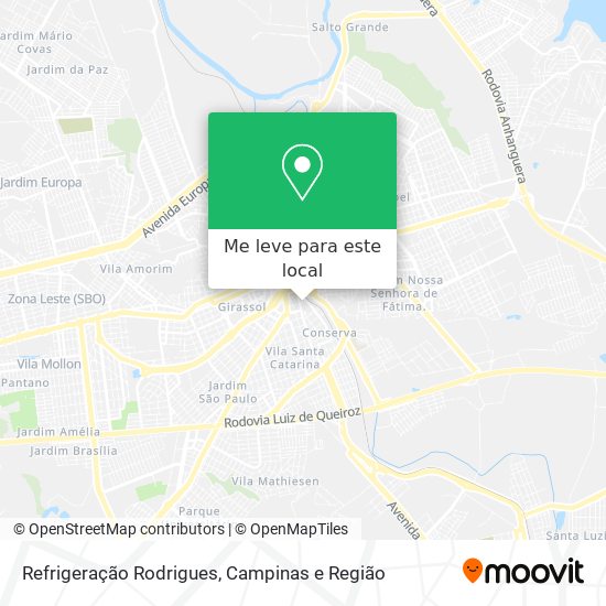 Refrigeração Rodrigues mapa