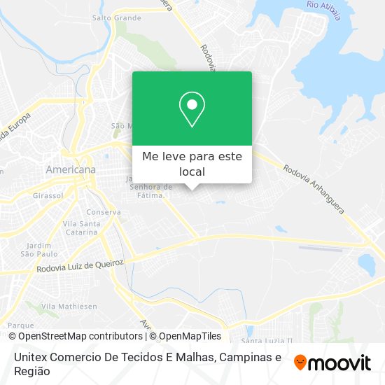 Unitex Comercio De Tecidos E Malhas mapa