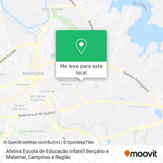 Afetiva Escola de Educação Infantil Berçário e Maternal mapa