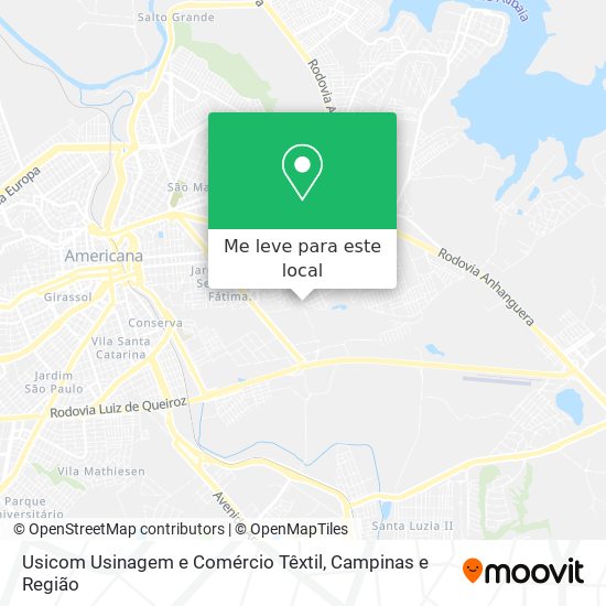 Usicom Usinagem e Comércio Têxtil mapa