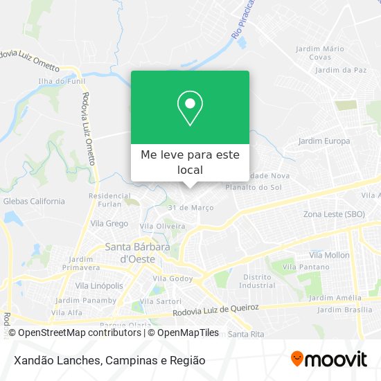 Xandão Lanches mapa