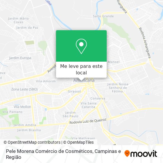 Pele Morena Comércio de Cosméticos mapa