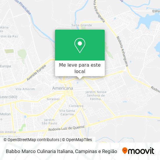 Babbo Marco Culinaria Italiana mapa